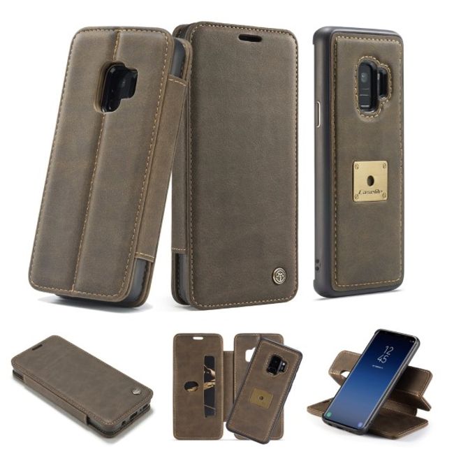 Caseme - Samsung Galaxy S9 Hülle - Case aus Leder - mit abnehmbarem Backcover - schwarz