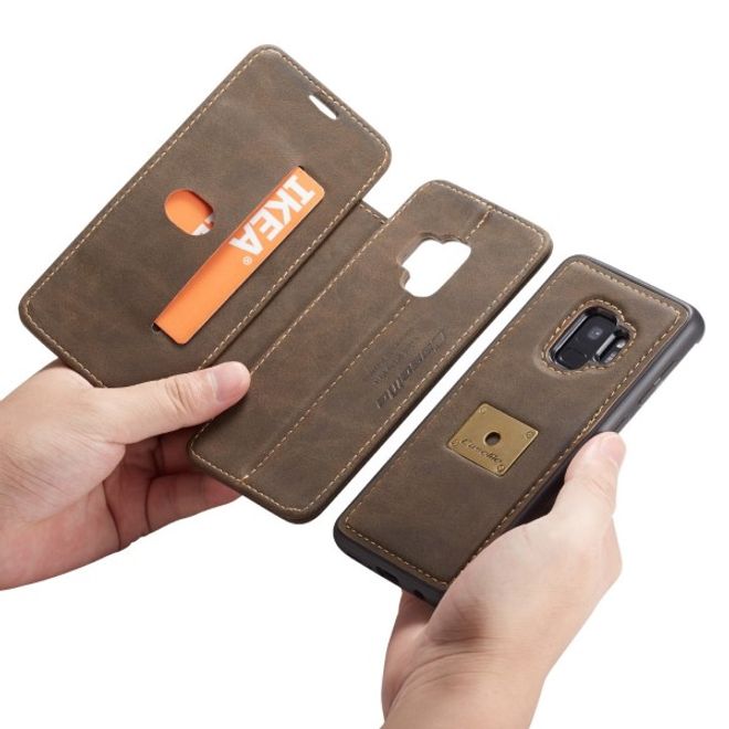 Caseme - Samsung Galaxy S9 Hülle - Case aus Leder - mit abnehmbarem Backcover - schwarz