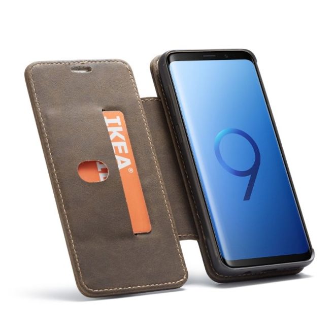 Caseme - Samsung Galaxy S9 Plus Hülle - Case aus Leder - mit abnehmbarem Backcover - schwarz