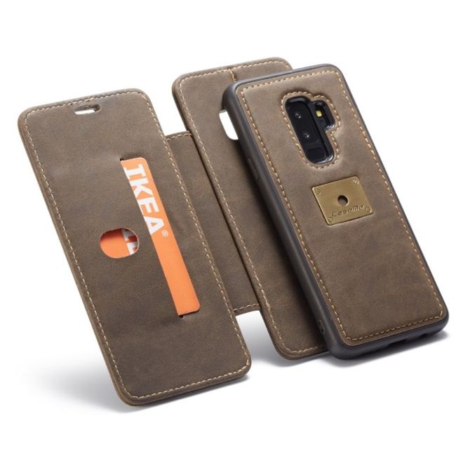 Caseme - Samsung Galaxy S9 Plus Hülle - Case aus Leder - mit abnehmbarem Backcover - schwarz