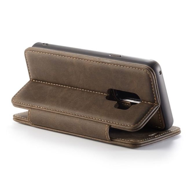 Caseme - Samsung Galaxy S9 Plus Hülle - Case aus Leder - mit abnehmbarem Backcover - schwarz