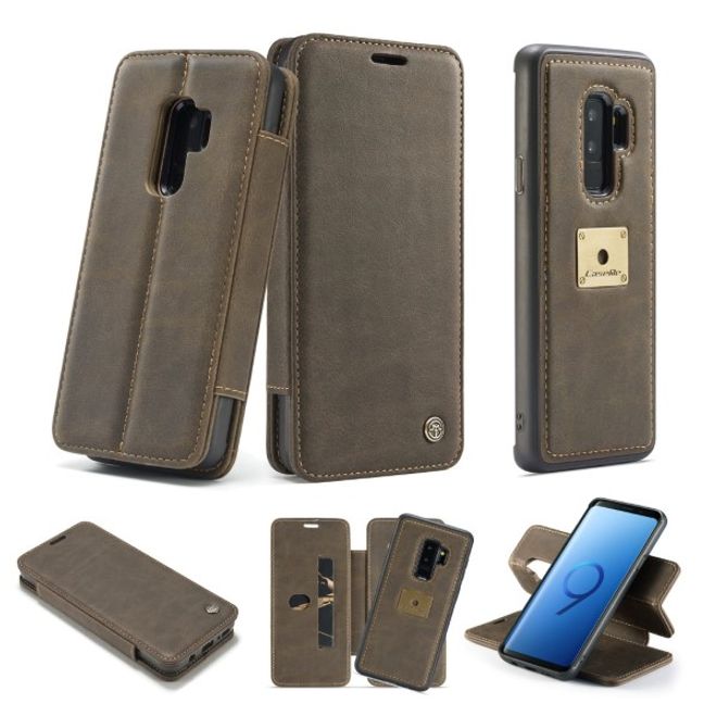 Caseme - Samsung Galaxy S9 Plus Hülle - Case aus Leder - mit abnehmbarem Backcover - schwarz