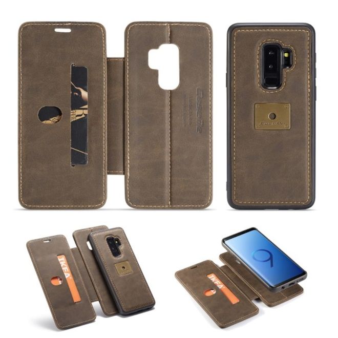 Caseme - Samsung Galaxy S9 Plus Hülle - Case aus Leder - mit abnehmbarem Backcover - schwarz