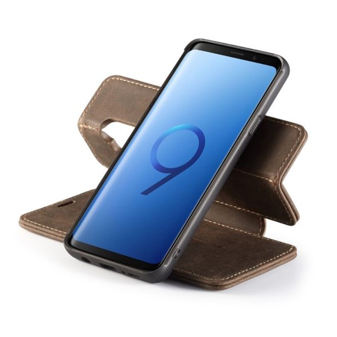 Caseme - Samsung Galaxy S9 Plus Hülle - Case aus Leder - mit abnehmbarem Backcover - schwarz
