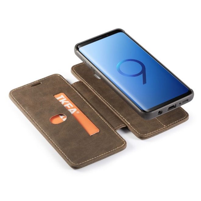 Caseme - Samsung Galaxy S9 Plus Hülle - Case aus Leder - mit abnehmbarem Backcover - schwarz