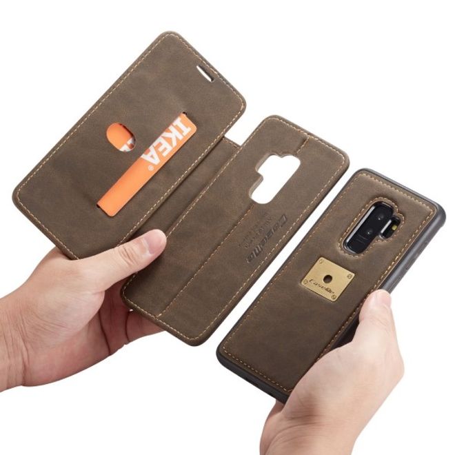 Caseme - Samsung Galaxy S9 Plus Hülle - Case aus Leder - mit abnehmbarem Backcover - schwarz