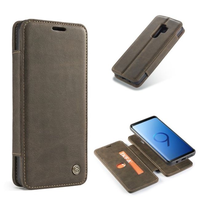 Caseme - Samsung Galaxy S9 Plus Hülle - Case aus Leder - mit abnehmbarem Backcover - schwarz
