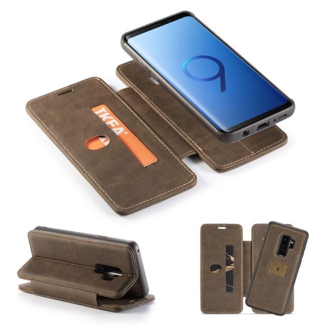 Caseme - Samsung Galaxy S9 Plus Hülle - Case aus Leder - mit abnehmbarem Backcover - schwarz