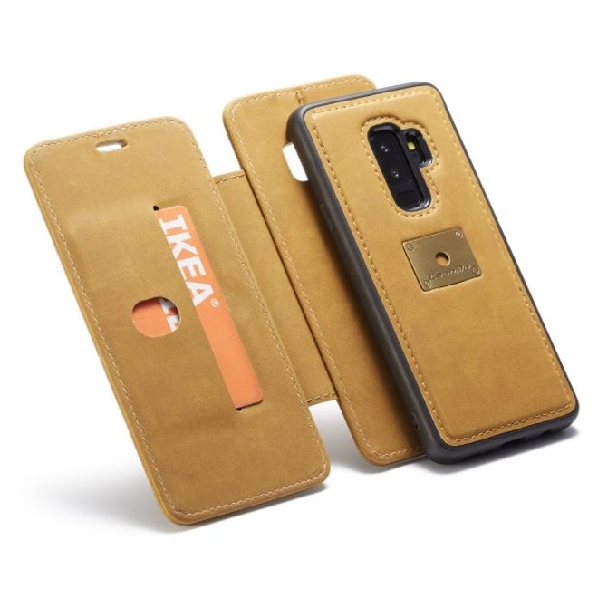 Caseme - Samsung Galaxy S9 Plus Hülle - Case aus Leder - mit abnehmbarem Backcover - braun