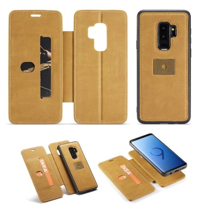 Caseme - Samsung Galaxy S9 Plus Hülle - Case aus Leder - mit abnehmbarem Backcover - braun