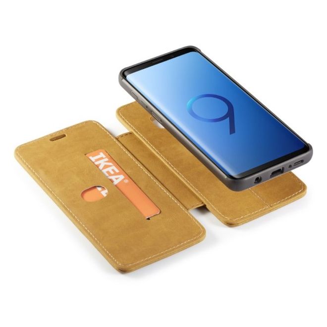 Caseme - Samsung Galaxy S9 Plus Hülle - Case aus Leder - mit abnehmbarem Backcover - braun