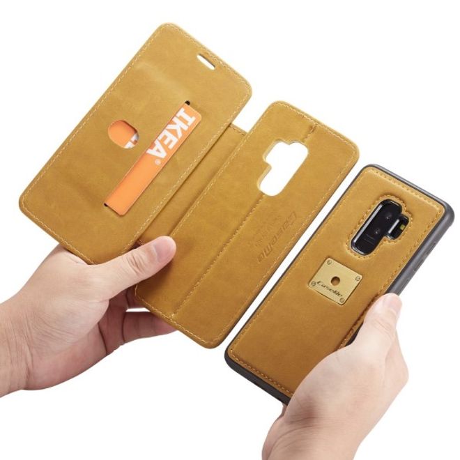 Caseme - Samsung Galaxy S9 Plus Hülle - Case aus Leder - mit abnehmbarem Backcover - braun