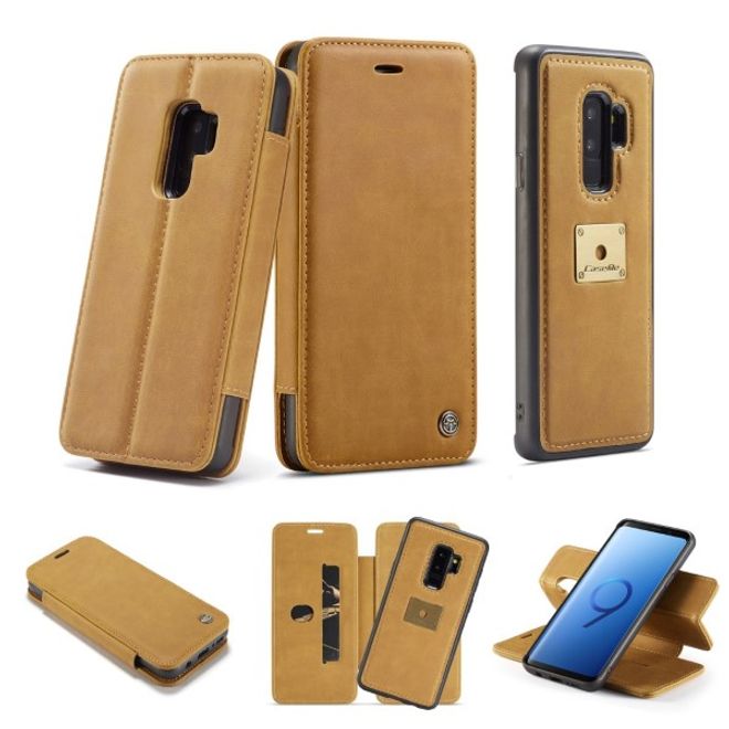 Caseme - Samsung Galaxy S9 Plus Hülle - Case aus Leder - mit abnehmbarem Backcover - braun