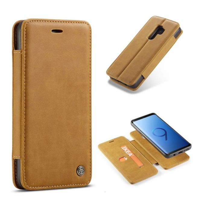 Caseme - Samsung Galaxy S9 Plus Hülle - Case aus Leder - mit abnehmbarem Backcover - braun