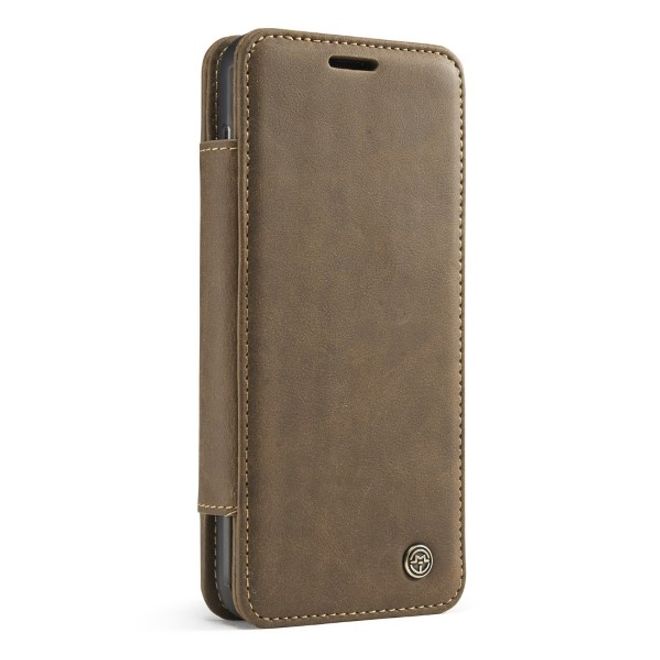 Caseme - Samsung Galaxy S9 Plus Hülle - Case aus Leder - mit abnehmbarem Backcover - kaffeefarben