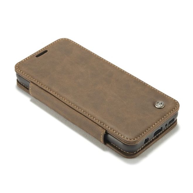 Caseme - Samsung Galaxy S9 Plus Hülle - Case aus Leder - mit abnehmbarem Backcover - kaffeefarben