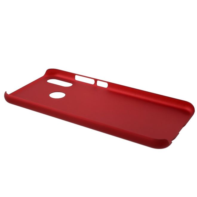 Huawei P20 Lite Handy Hülle - Gummiertes Case aus Hartplastik - rot