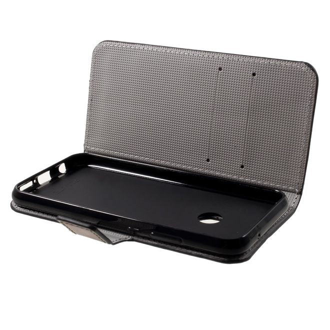 Huawei P20 Lite Handy Hülle - Leder Bookcover - mit Standfunktion - UK Flagge im Vintage Look