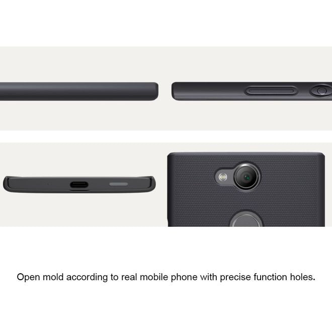 Nillkin - Sony Xperia XA2 Hülle - Plastik Case - Super Frosted Shield Series - schwarz