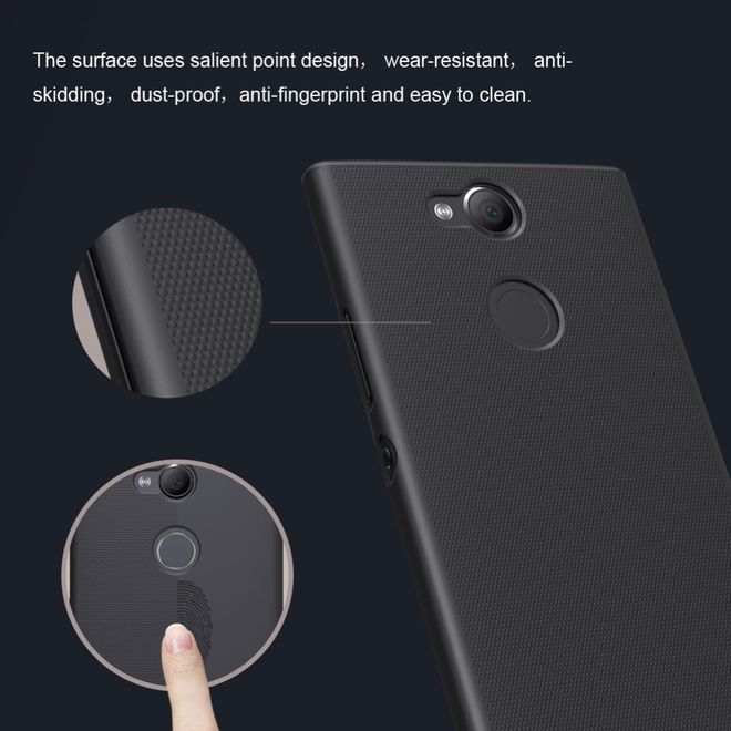 Nillkin - Sony Xperia XA2 Hülle - Plastik Case - Super Frosted Shield Series - schwarz