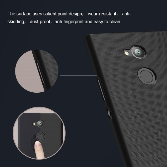 Nillkin - Sony Xperia XA2 Ultra Hülle - Plastik Case - Super Frosted Shield Series - schwarz