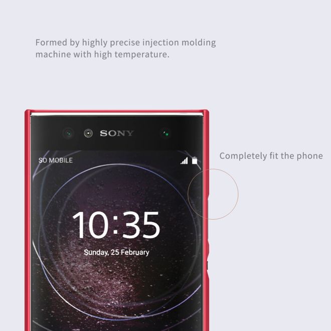 Nillkin - Sony Xperia XA2 Ultra Hülle - Plastik Case - Super Frosted Shield Series - schwarz