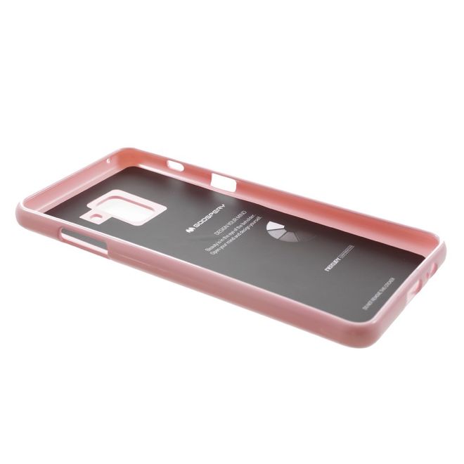 Goospery - Samsung Galaxy A8 (2018) Handy Hülle - TPU Soft Case - Pearl Jelly Series - rosa
