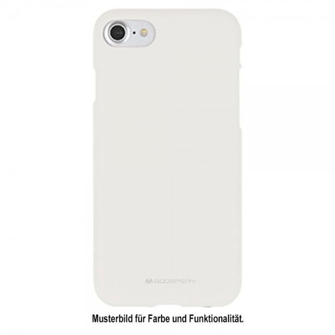 Goospery - Samsung Galaxy A8 (2018) Handy Cover - TPU Soft Case - SF Jelly Series - weiss