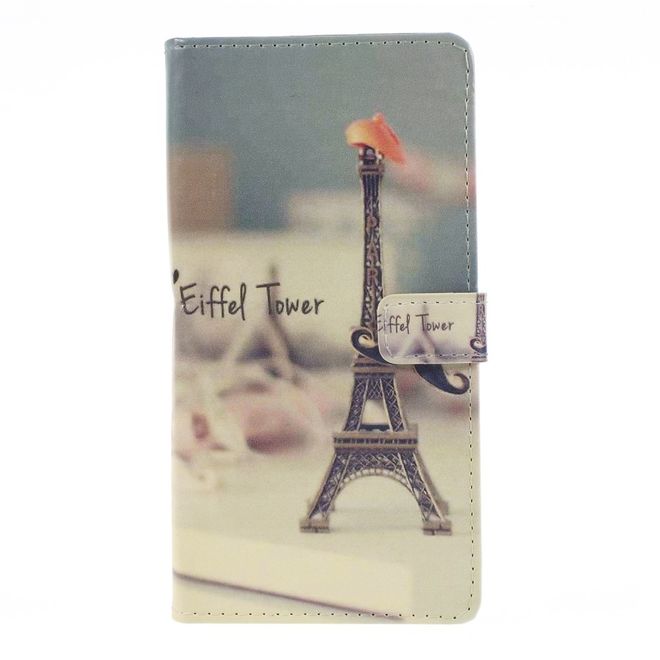 Sony Xperia XZ2 Handy Hülle - Leder Bookcover - Mini Eiffelturm