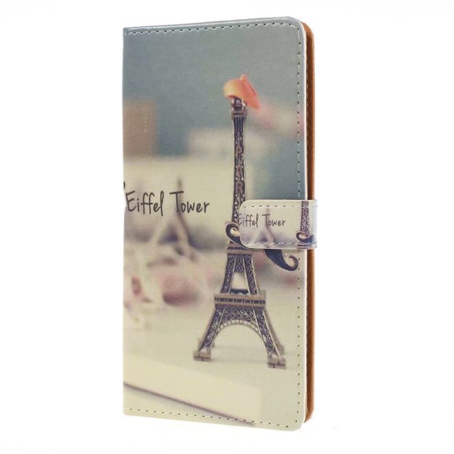 Sony Xperia XZ2 Handy Hülle - Leder Bookcover - Mini Eiffelturm