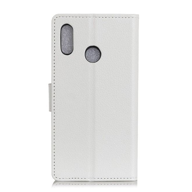Asus Zenfone 5 (ZE620KL) Handyhülle - Case aus Leder - mit Litchitextur und Standfunktion - weiss