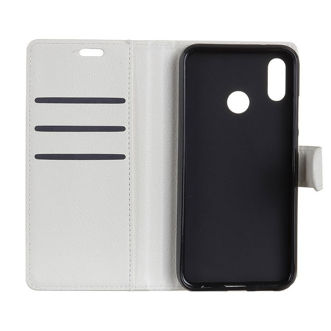 Asus Zenfone 5 (ZE620KL) Handyhülle - Case aus Leder - mit Litchitextur und Standfunktion - weiss