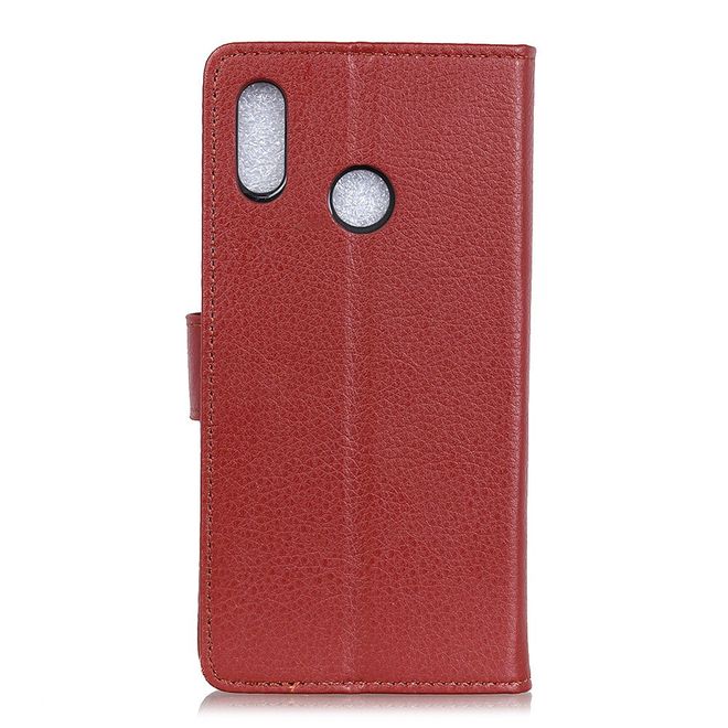 Asus Zenfone 5 (ZE620KL) Handyhülle - Case aus Leder - mit Litchitextur und Standfunktion - braun
