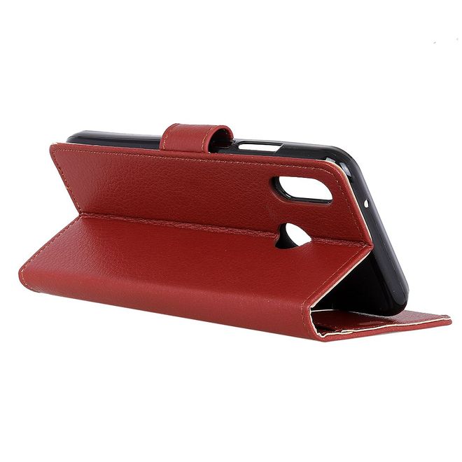 Asus Zenfone 5 (ZE620KL) Handyhülle - Case aus Leder - mit Litchitextur und Standfunktion - braun