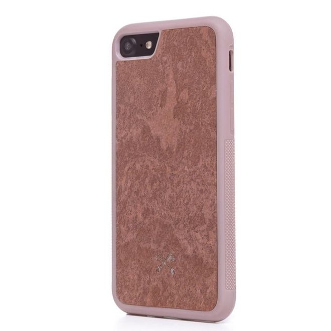WOODCESSORIES - iPhone SE (2022) / SE (2020) / 8 / 7 Hülle - Stone Series - Canyon Red