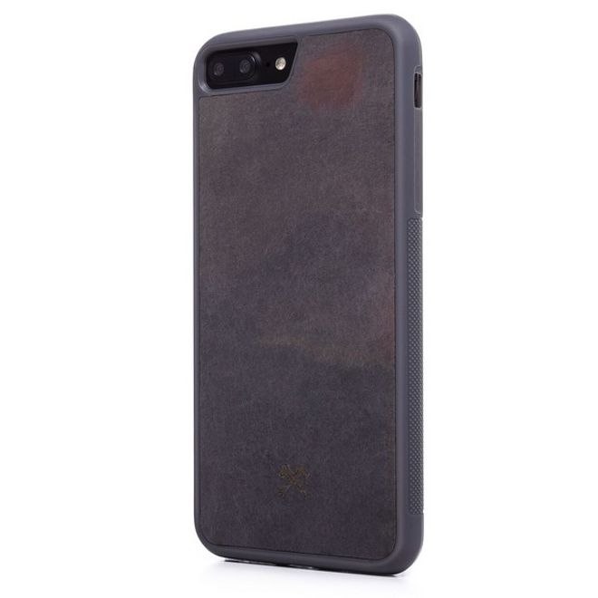 WOODCESSORIES - iPhone 8 Plus / 7 Plus Hülle - Stone Series - Volcano Black