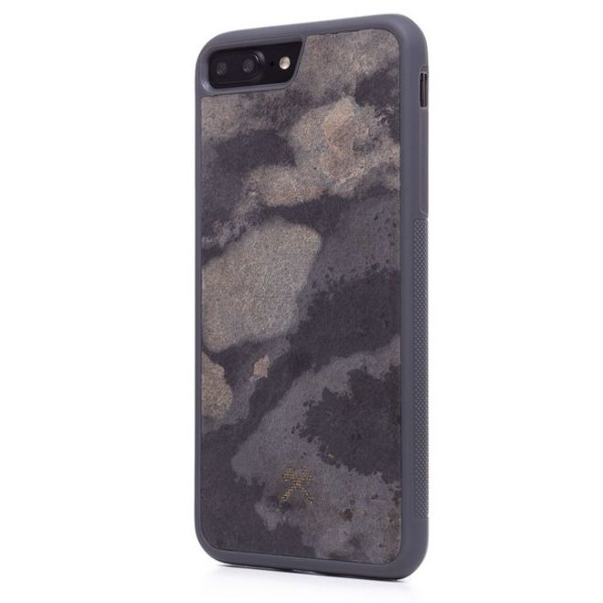 WOODCESSORIES - iPhone 8 Plus / 7 Plus Hülle - Stone Series - Granite Gray