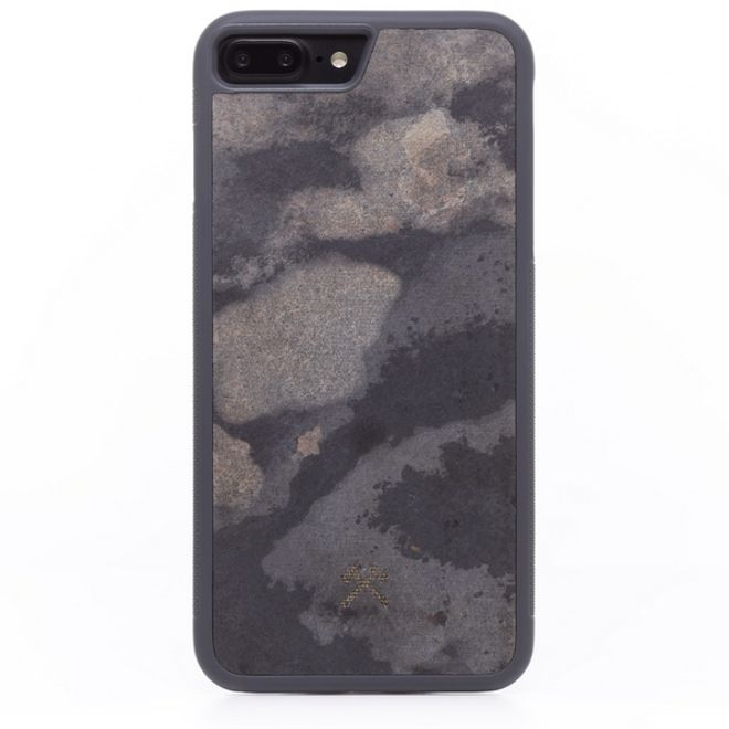 WOODCESSORIES - iPhone 8 Plus / 7 Plus Hülle - Stone Series - Granite Gray
