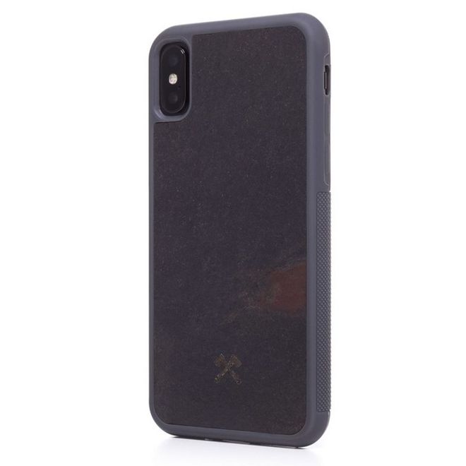 WOODCESSORIES - iPhone XS / X Hülle - Stone Series - Volcano Black
