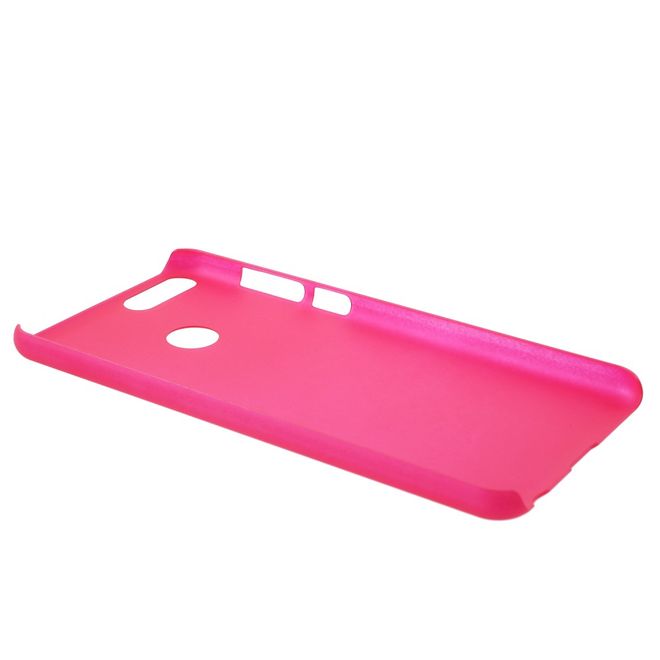Huawei P Smart Handy Hülle - Gummiertes Hartplastik Hardcase - rosa