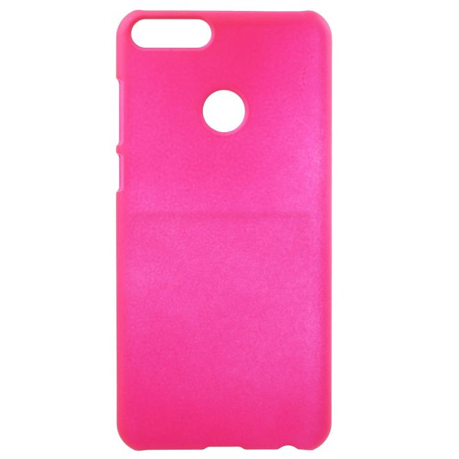 Huawei P Smart Handy Hülle - Gummiertes Hartplastik Hardcase - rosa