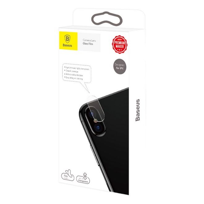 Baseus - iPhone X Dual Kamera Panzer Glas Displayschutz - 0.1mm - transparent