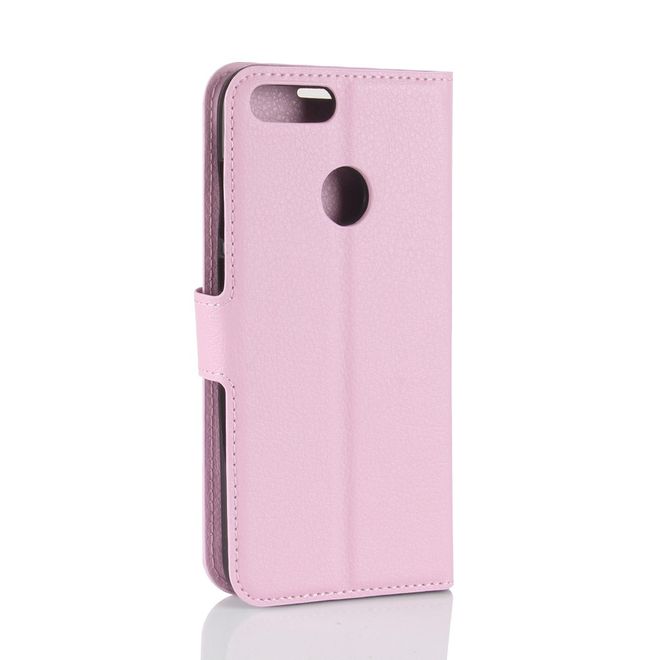 Huawei Honor 9 Lite Handyhülle - Litchi Leder Series Case - pink