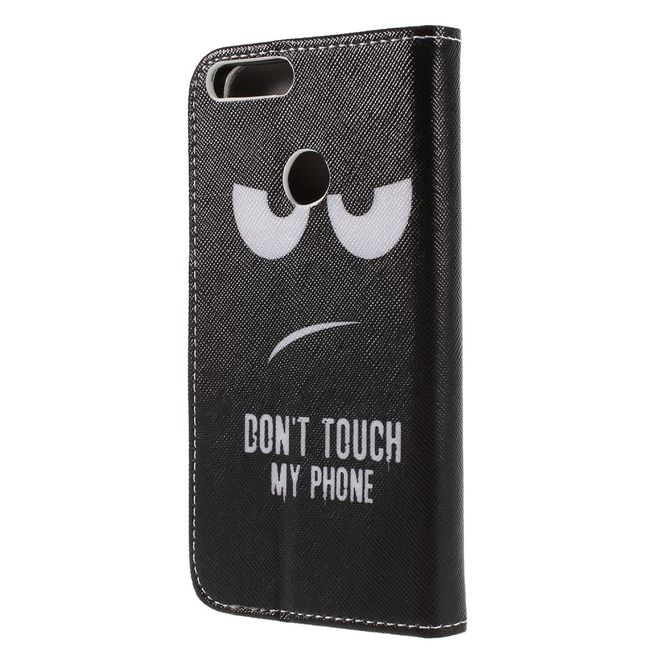 Huawei Honor 9 Lite Handyhülle - Leder Image Series Case - fieses Smiley mit Spruch