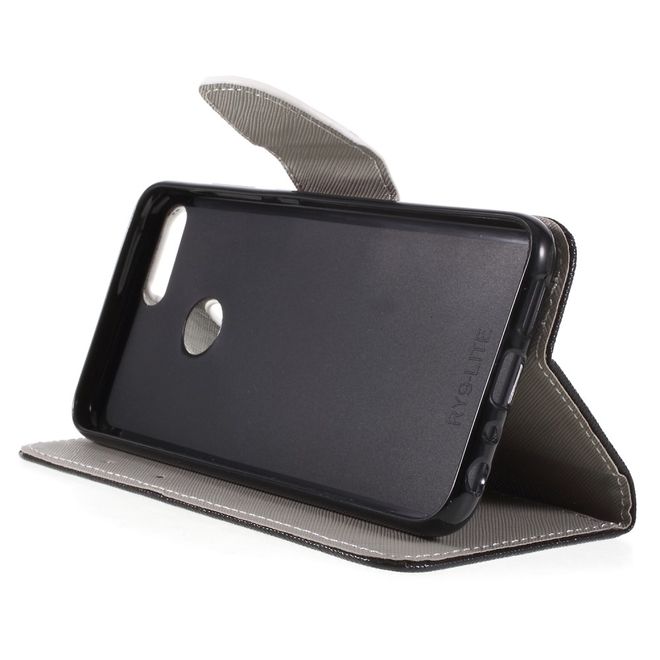 Huawei Honor 9 Lite Handyhülle - Leder Image Series Case - fieses Smiley mit Spruch