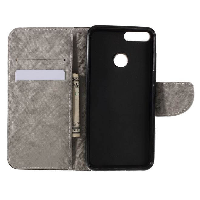 Huawei Honor 9 Lite Handyhülle - Leder Image Series Case - fieses Smiley mit Spruch