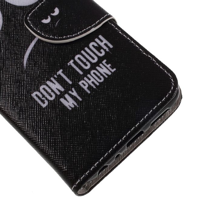 Huawei Honor 9 Lite Handyhülle - Leder Image Series Case - fieses Smiley mit Spruch