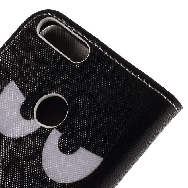 Huawei Honor 9 Lite Handyhülle - Leder Image Series Case - fieses Smiley mit Spruch
