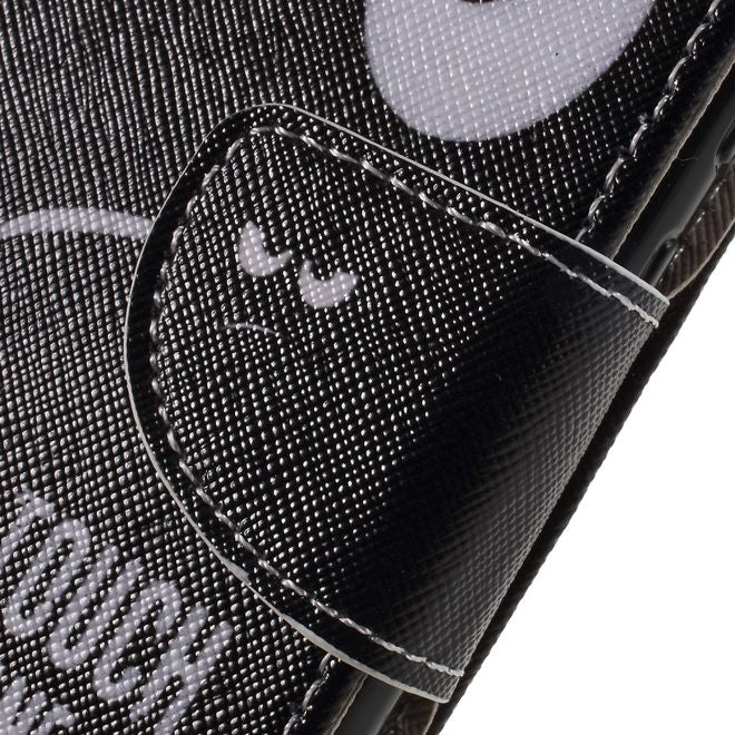 Huawei Honor 9 Lite Handyhülle - Leder Image Series Case - fieses Smiley mit Spruch