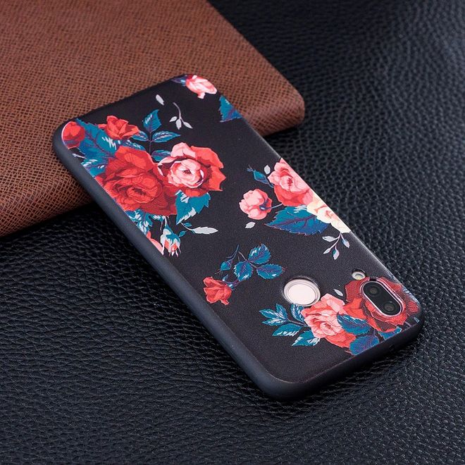 Huawei Honor 9 Lite Handyhülle - Softcase Image Plastik Series - rote Rosen